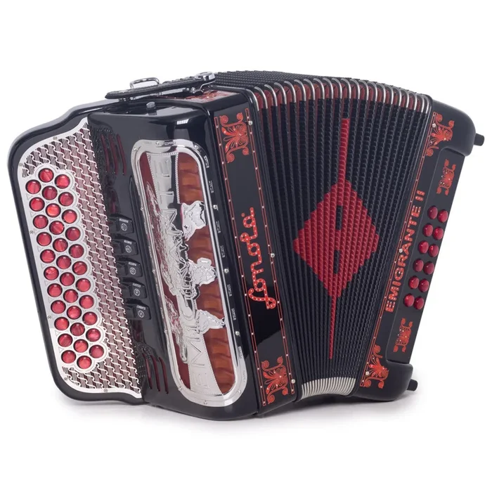 Sonola Emigrante II Accordion 5 Switch EAD Black with Red