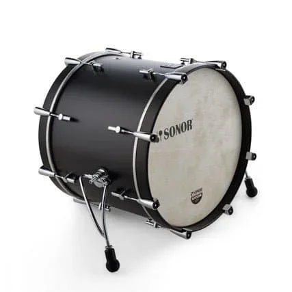 Sonor SQ1 Bass Drum w/Matching Hoops 22×17 GT Black