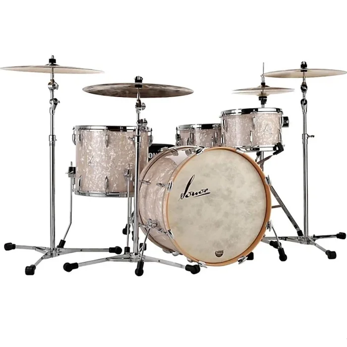 Sonor Vintage 3pc Drum Set w/No Tom Arm Vintage Pearl