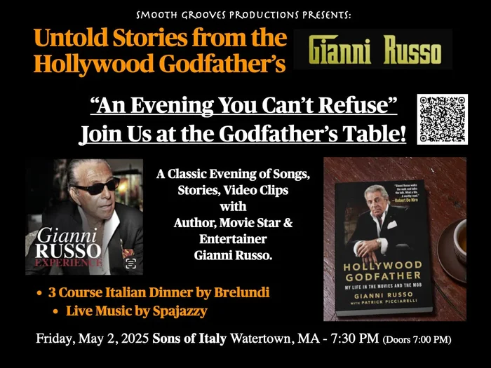 SONS OF ITALY MEMBERS: Untold Stories from the Hollywood Godfather’s GIANNI RUSSO! (Copy)