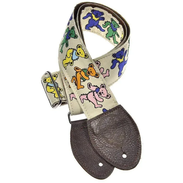 Souldier Guitar Strap – Grateful Dead Dancing Bears on Tan