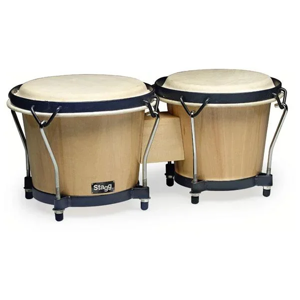 Stagg BW-70-N Traditional Wooden Bongos – Natural