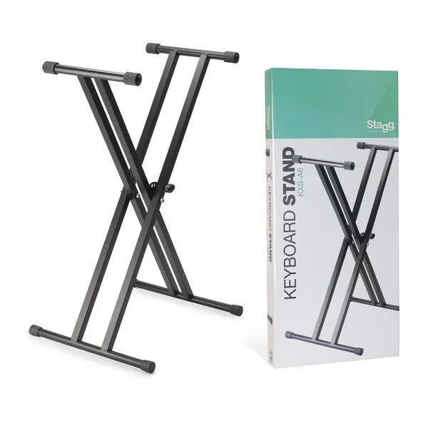 Stagg KXS-A6 Double Braced X-Frame Keyboard Stand – Black