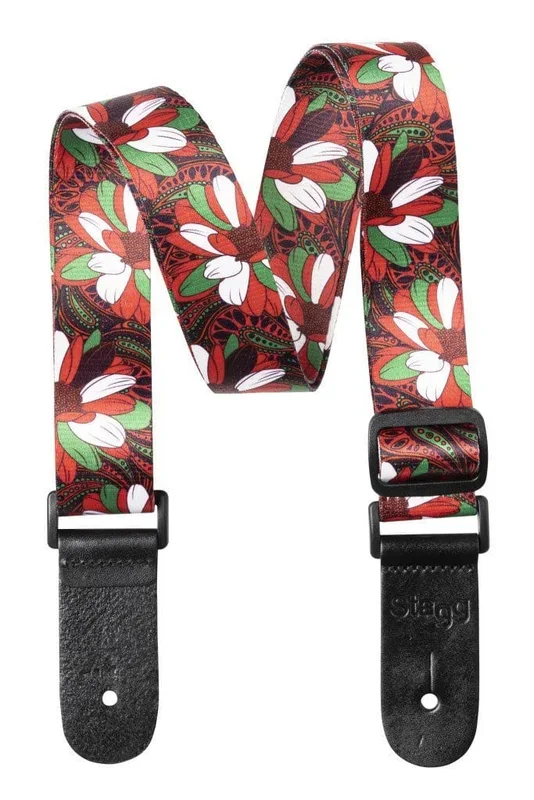 Stagg Red Flower Uke Strap