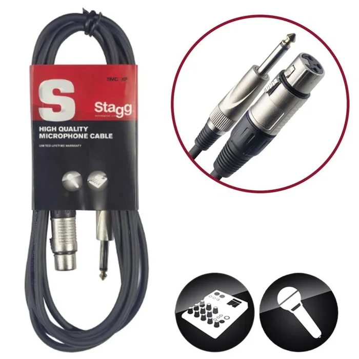 Stagg XLR to Jack Microphone Cable
