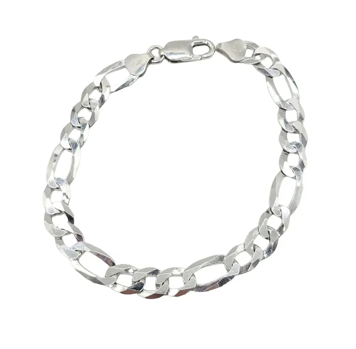 Sterling Silver Figuero Link Men’s Bracelet