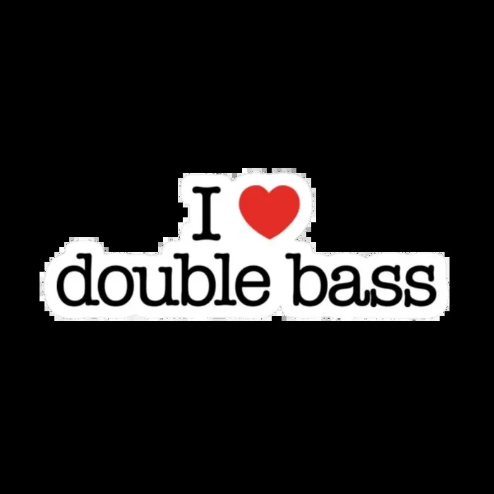 Sticker – I Heart Double Bass