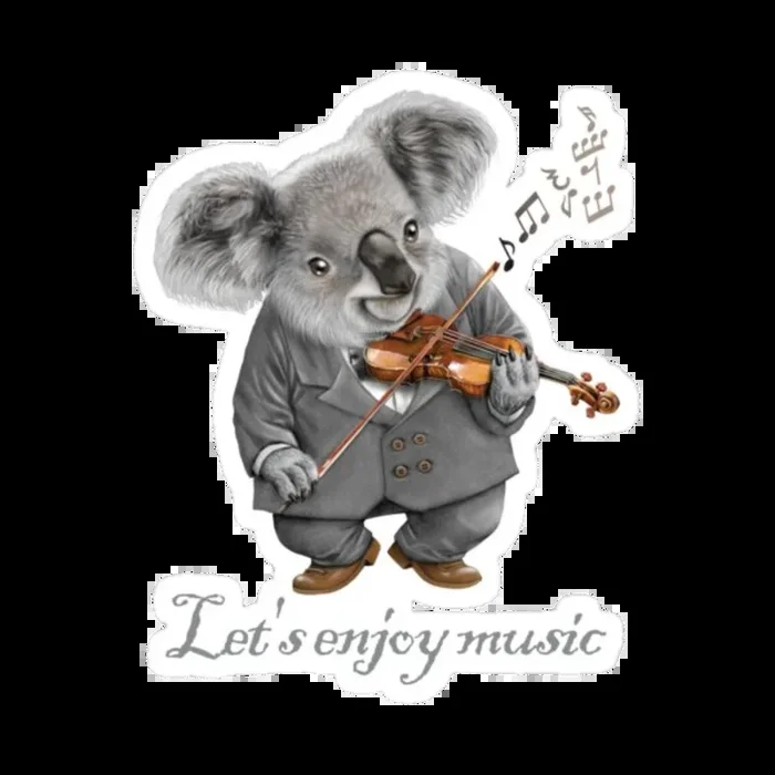 Sticker – Koala playing Violin