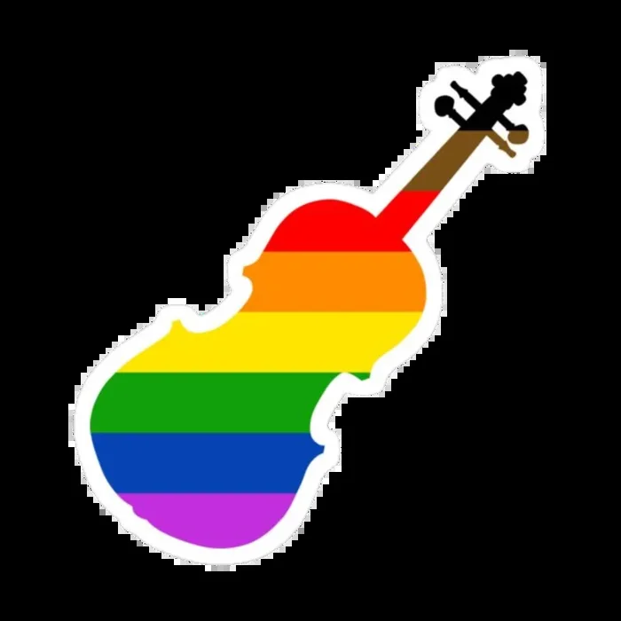 Sticker – Rainbow Violin or Viola