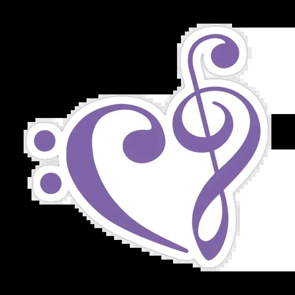 Sticker – We Heart Music (76mm x 76mm)