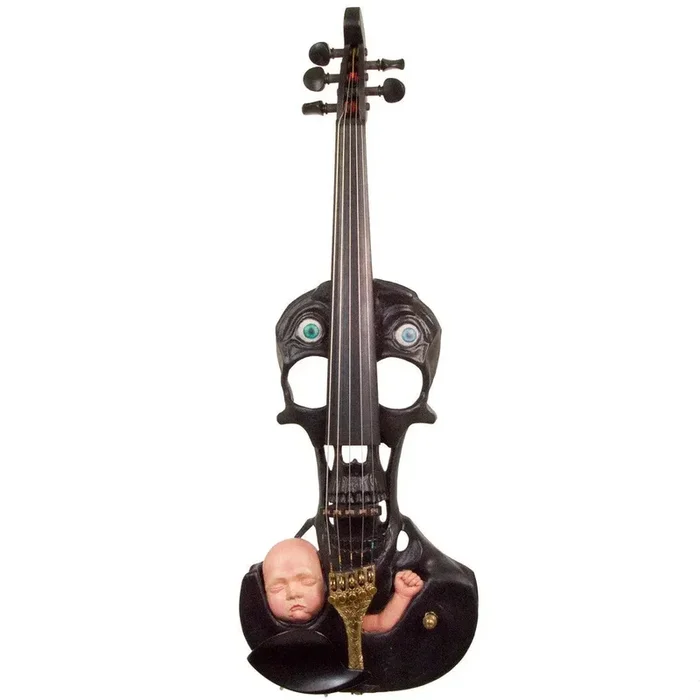 Stratton Skull sculpté à la main à 5 cordes, tête de bébé en plastique