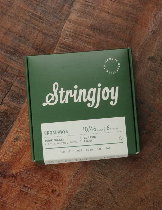 Stringjoy Broadways Classic Light Gauge (10-46) Pure Nickel Electric Guitar Strings