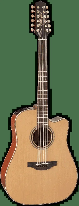 Takamine P3DC-12 12-String Dreadnought Acoustic-Electric Guitar – Natural Satin