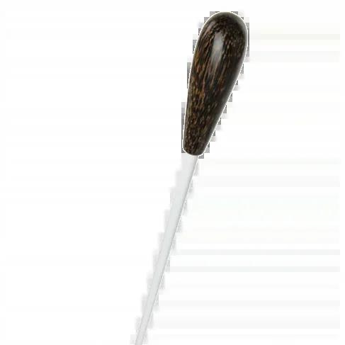 TAKT Baton 15″ – White Stick with Large Plain Tigerwood Handle 15
