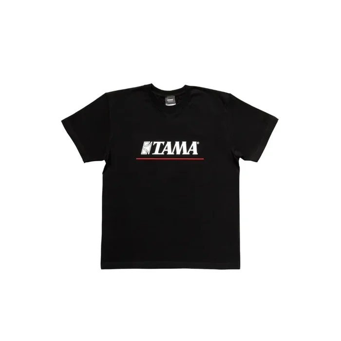 Tama Logo T-shirt Black w/Red Line Small