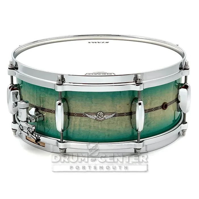 Tama Star Maple Snare Drum 14×5.5 Emerald Sea Curly Maple Burst w/Outside Inlays