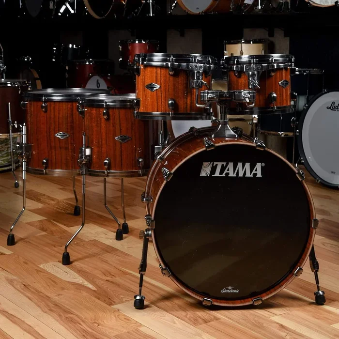 Tama Starclassic 10/12/14/16/22 5pc. Birch/Bubinga Drum Kit Gloss Natural Tigerwood
