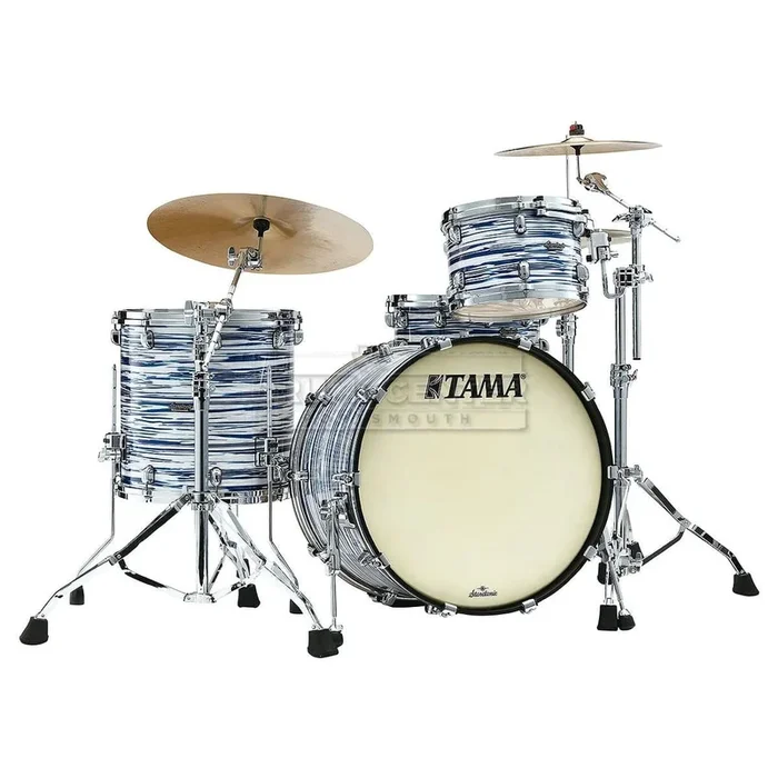 Tama Starclassic Maple 3pc Drum Set Blue & White Oyster