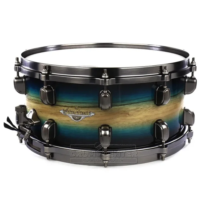 Tama Starclassic Maple Snare Drum 14×6.5 Emerald Pacific Walnut Burst w/Smoked Black Hw