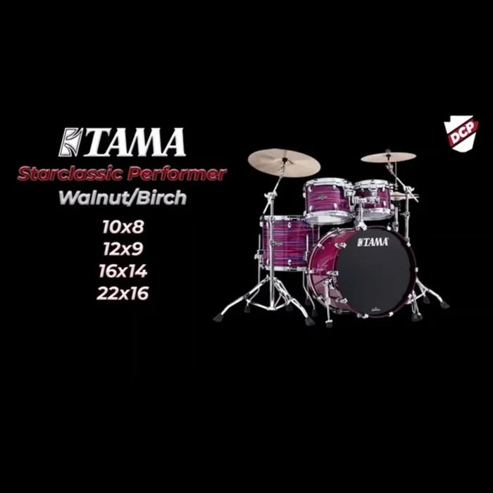 Tama Starclassic Walnut/Birch 5pc Drum Set Red Oyster