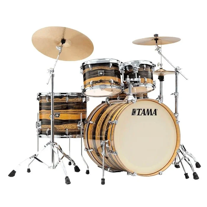 Tama Superstar Classic 5pc Drum Set Natural Ebony Tiger Wrap