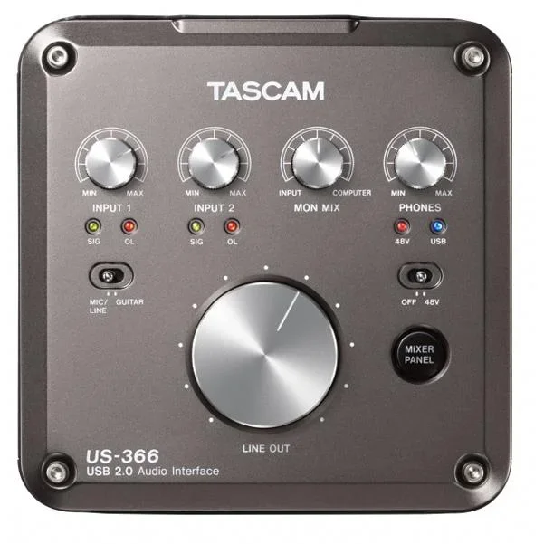 Tascam US-366 USB 2.0 Audio Interface with DSP Mixer