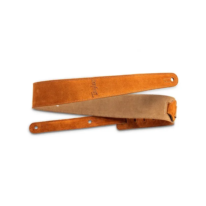 Taylor 2.5″ Embroidered Suede Guitar Strap – Honey Gold