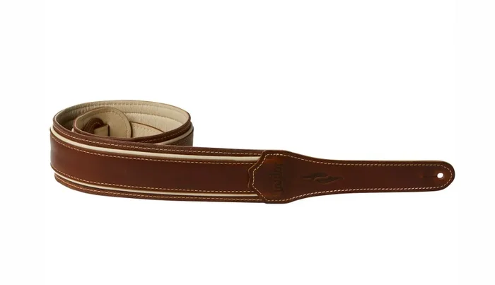 Taylor 2.5″ Leather Strap With Element Design (Brown/Cream)