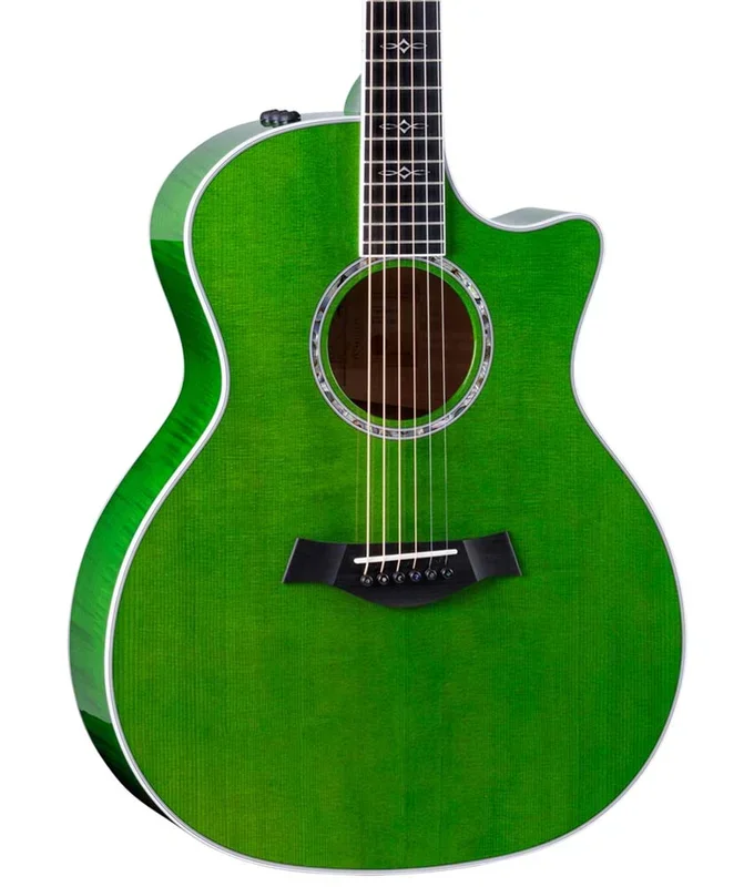 Taylor 614ce Special Edition Grand Auditorium Spruce/Maple Acoustic-Electric Guitar – Transparent Green | New