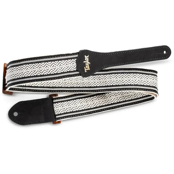 Taylor A200-06 Academy Jacquard Cotton 2 Inches Guitar Strap – White Black