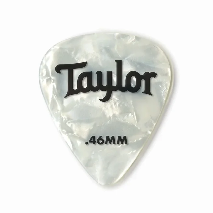 Taylor Celluloid 351 Picks (Light) .46mm 12 Pack – White Pearl