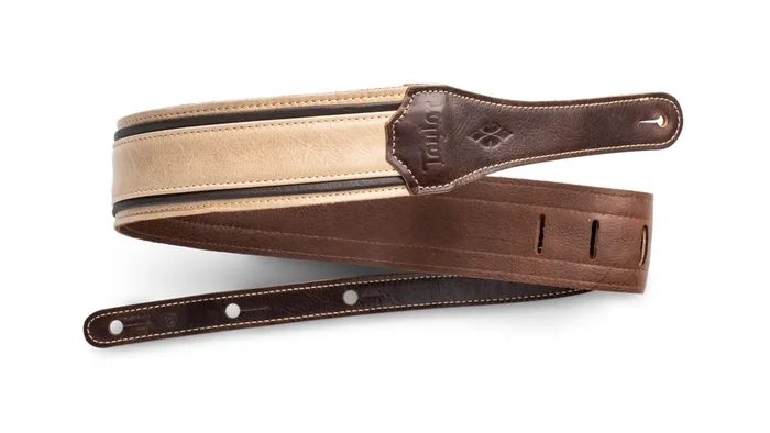 Taylor Reflections 2.5″ Leather Guitar Strap – Spruce/Ebony