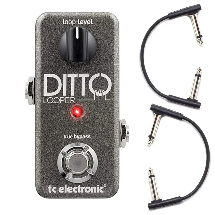 TC Electronic Ditto Looper w/RockBoard Flat Patch Cables Bundle