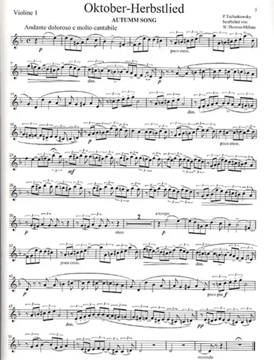 Tchaikovsky, P.I.: The Seasons, Vol.3 for string Quartet (set of parts)