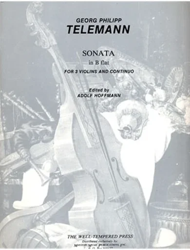 Telemann, G.F.: Sonata in Bb (3 violins, cello & piano)