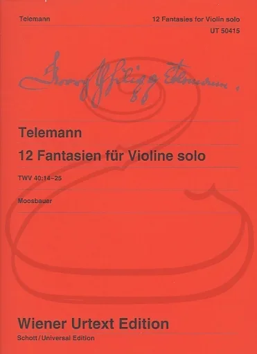 Telemann (Moosbauer): 12 Fantasies for Violin solo, TWV40: 14-25 – URTEXT (violin) Wiener Urtext