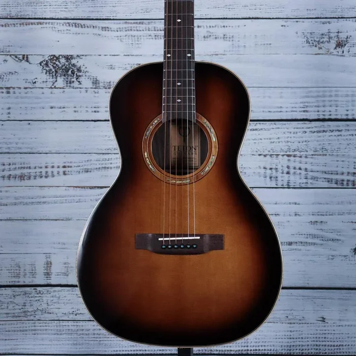 Teton STP180DVB Parlor Acoustic Guitar | Dark Vintage Burst