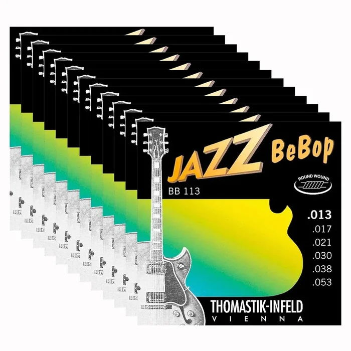 Thomastik BB113 Jazz Be Bop Round 13-53 12 Pack Bundle