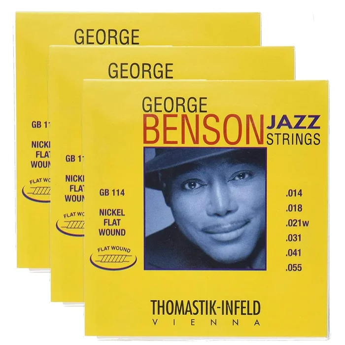 Thomastik GB114 George Benson Flat 14-55 (3 Pack Bundle)