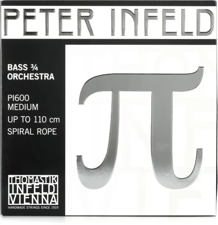 Thomastik-Infeld PI600 Peter Infeld Orchestra Double Bass Strings – 3/4 Size, Medium Tension