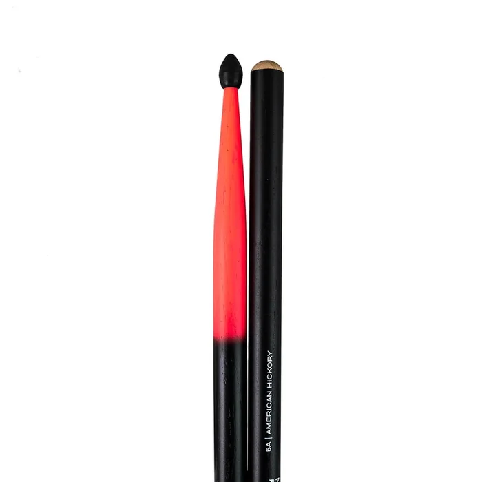 Total Percussion 5A Drumsticks – Nylon Tip – Fluoro Pink & Black