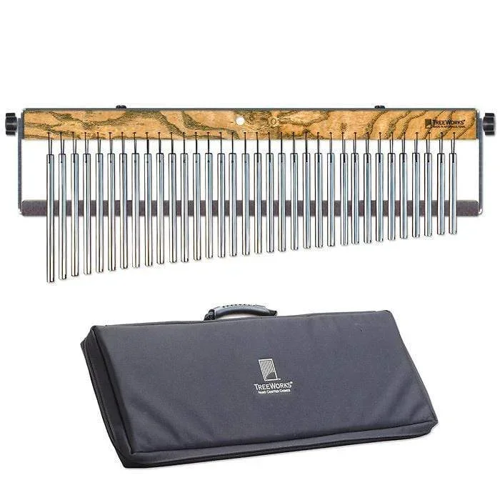 TreeWorks TRE630 Large Single Row 34 Bar Concert Chimes w/Dampener & Bag