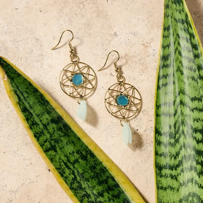 Tubig Capiz Suncatcher Dangle Earrings