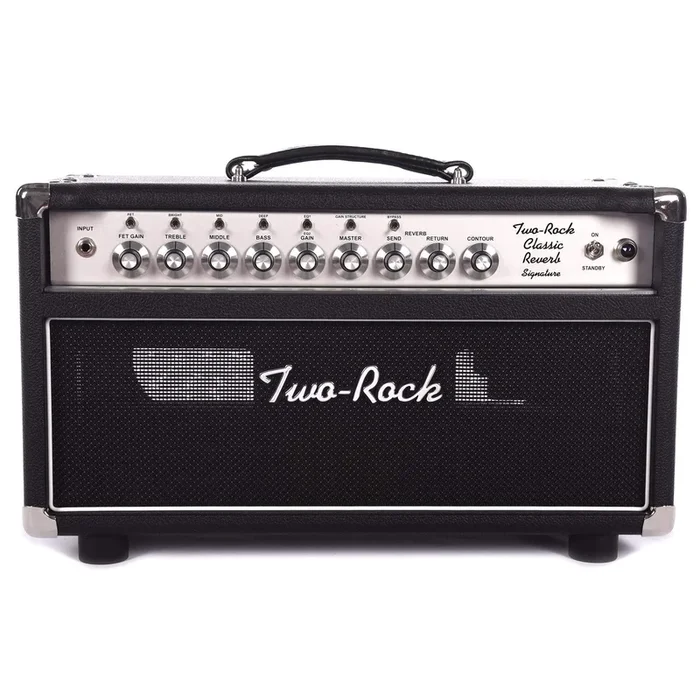 Two Rock Classic Reverb Signature Silver Anodized 100w Head w/Footswitch & Silver Skirted Knobs