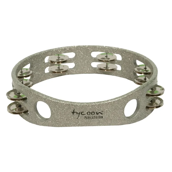 Tycoon Percussion Las Vegas Tambourine Silver