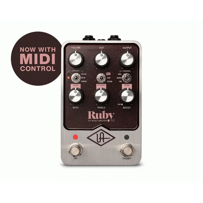 Universal Audio UAFX Ruby 63 Instrument Top Boost Amp Effects Pedal