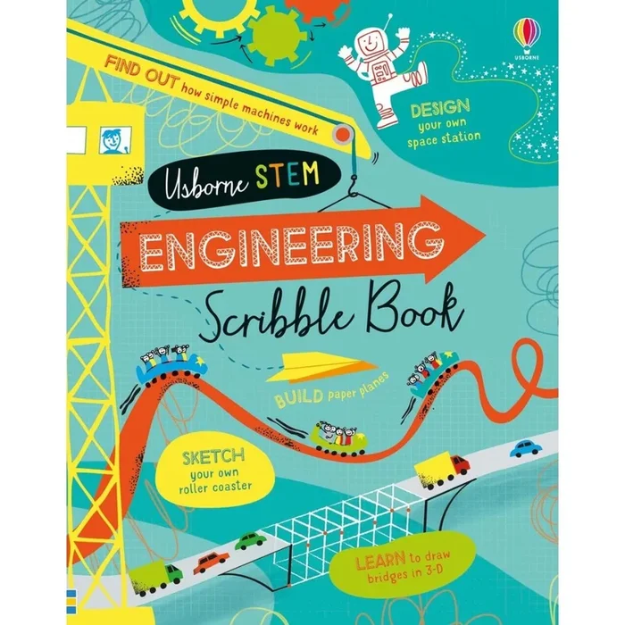 Usborne engineering scribble book