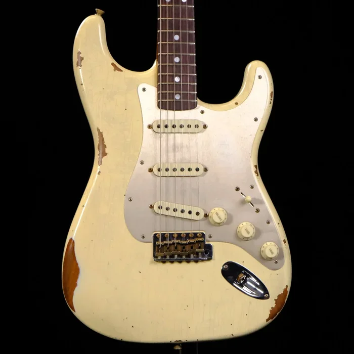 Used Fender Custom Shop Limited Edition Roasted “Big Head” Stratocaster® Relic®, Rosewood Fingerboard, Aged Vintage White