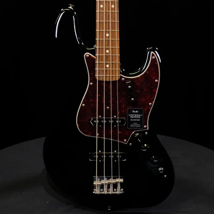 Used Fender Vintera II ’60s Jazz Bass Guitar – Black with Rosewood Fingerboard