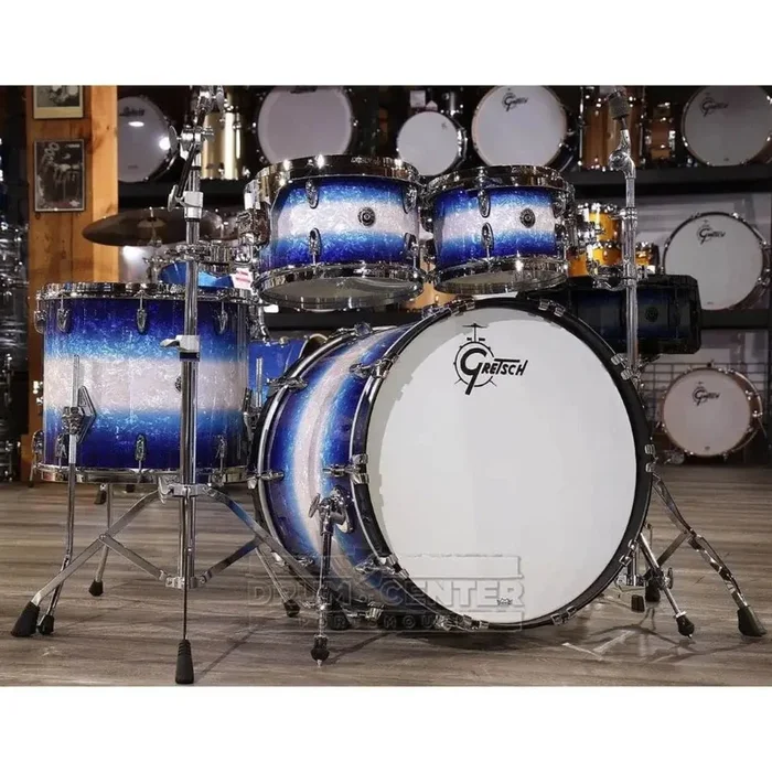 Used Gretsch Brooklyn 4pc Euro Drum Set Blue Burst Pearl – Excellent